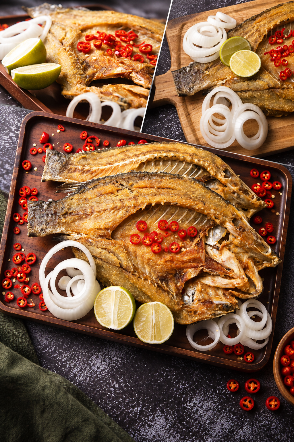 Poster gabungan empat gambar Ikan Siakap Bekok Mok Wan